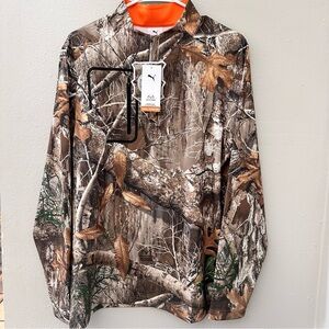 Puma x Realtree Camo Deep Forest 1/4 Zip Pullover Men’s Medium UPF 50+ $130 NWT